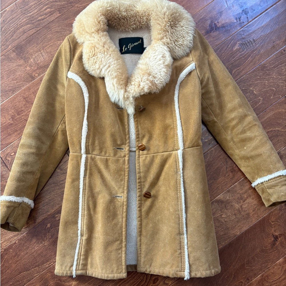 Gant Tan Teddy Jacket with Cream Sheepskin Lining
